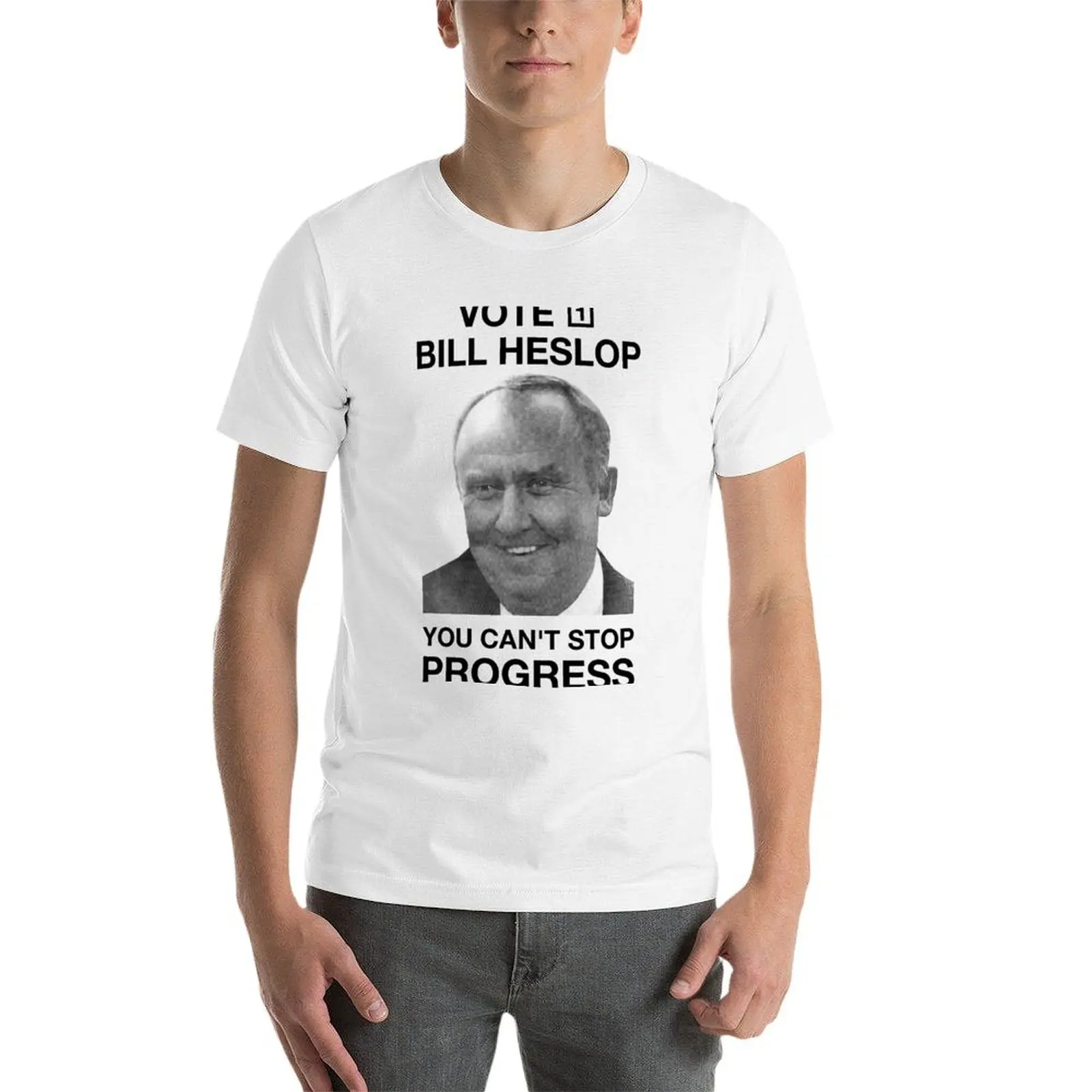 التصويت 1 بيل هيسلوب لا يمكنك توقف عن التقدم تي شيرت تي شيرت للرجل جرافيك خمر رجل تي شيرت القطن تي شيرت #3