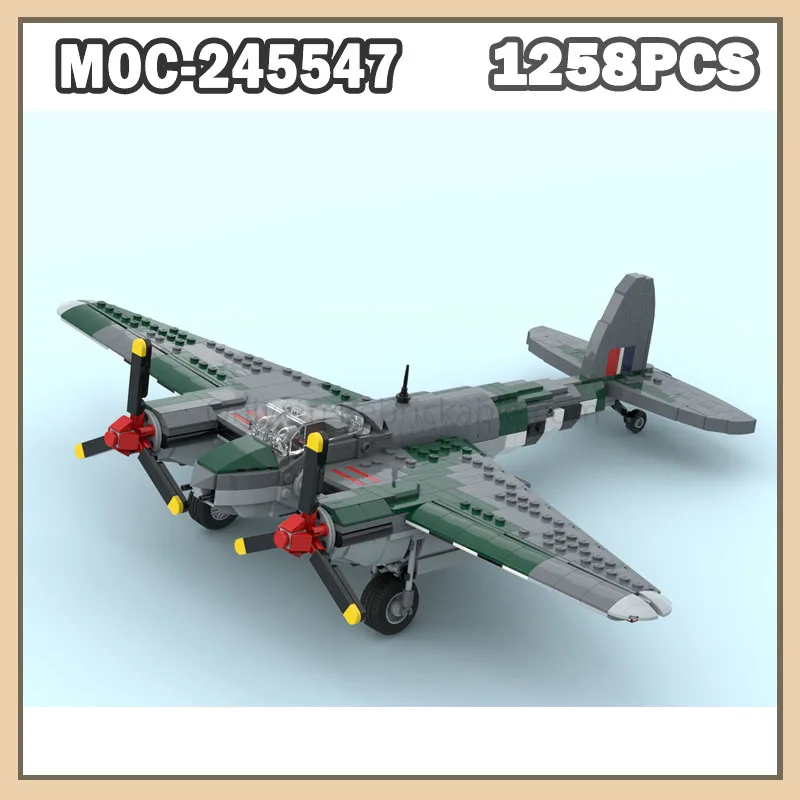 MOC-245547 militar moc avião modelo bloco de construção montagem de partículas espaço lutador diy modelo brinquedo presente conjunto 1258pcsbrick