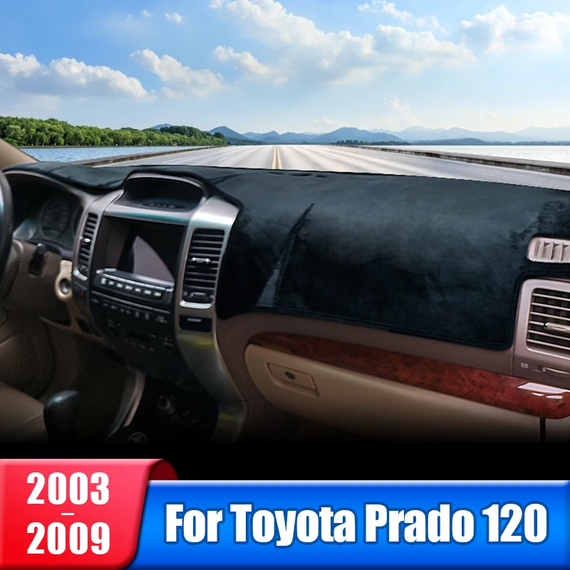 Car Dashboard Cover For Toyota Land Cruiser Prado 120 FJ120 2003 2004 2005 2006 2007 2008 2009 Dash Sun Shade Pad Accessories