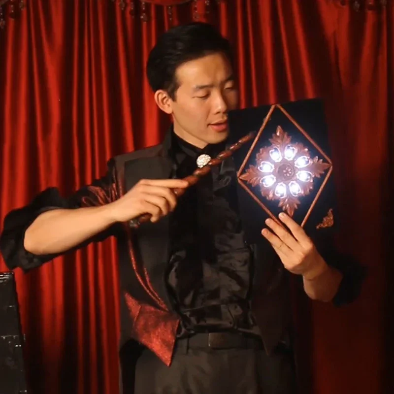 Light‑Up Magic Wand Magic Fire  Book Produce Dove Transform Book Magic Props Stage Show Magician Performance Illusion Gimmick view 5