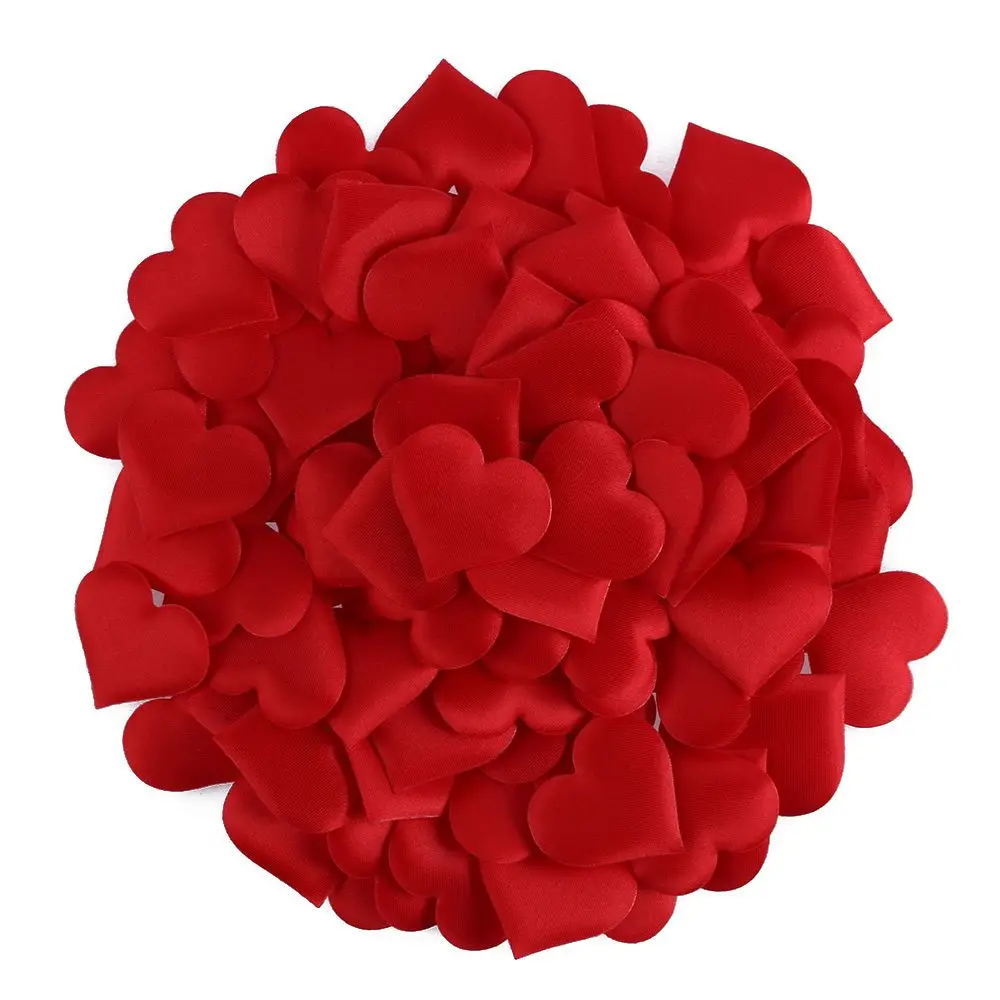 100Pcs Rose Red Sponge Heart Shaped Confetti Throwing Petals For Wedding Marriage Home DIY Decor Decoration Party Favors