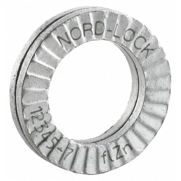 

Wedge Lock Washer, For Screw Size M10 Steel, Advanced Corrosion Resistance Finish, 20 PK