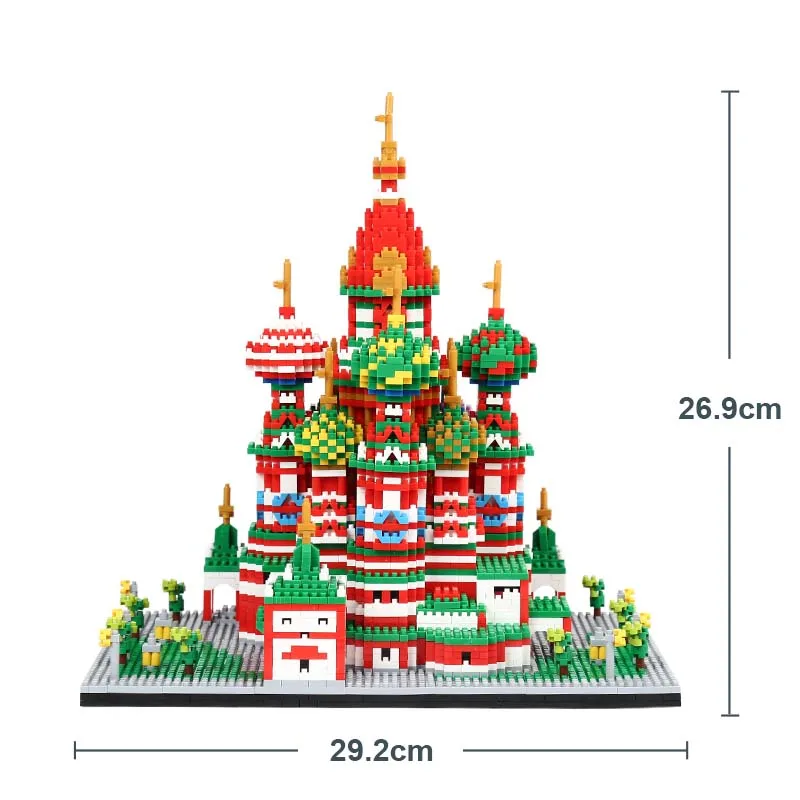 KNEW BUILT Cathedral Construction Set for Adults Russian Monastery Architectural Kits Toys Micro Mini Building Block Bricks Gift