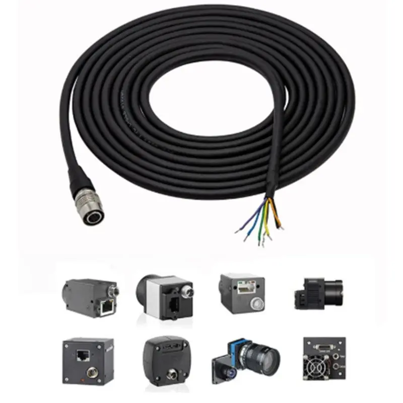 ABKP-Industrial Camera Trigger Line 6 Core Flexibility Drag Chain HR10A-7P-6S Extension Cord 3 Meter Sport IO