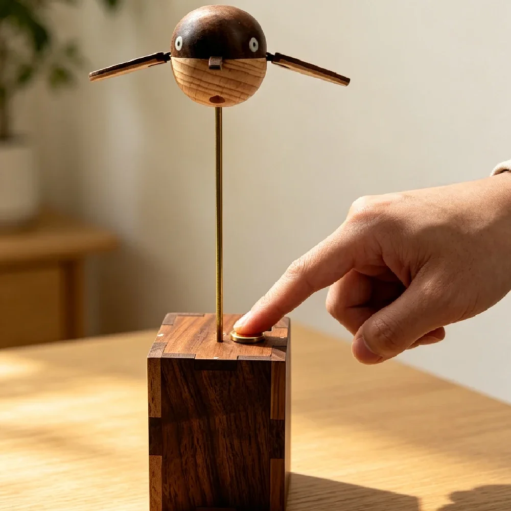 Mini Flying Bird Dynamic Tabletop Musical Ornament, Lovely Handcrafted Home Decor, Unique Keepsake Gift for Friends