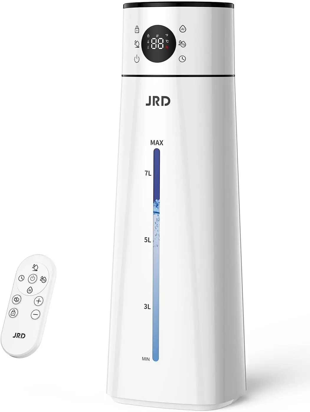 

Увлажнитель воздуха 8 л/2,1 галлона для больших помещений, ультразвуковой, с холодным туманом для спальни, тихий, с пультом ДУ, 10 режимов распыления, 24 часа