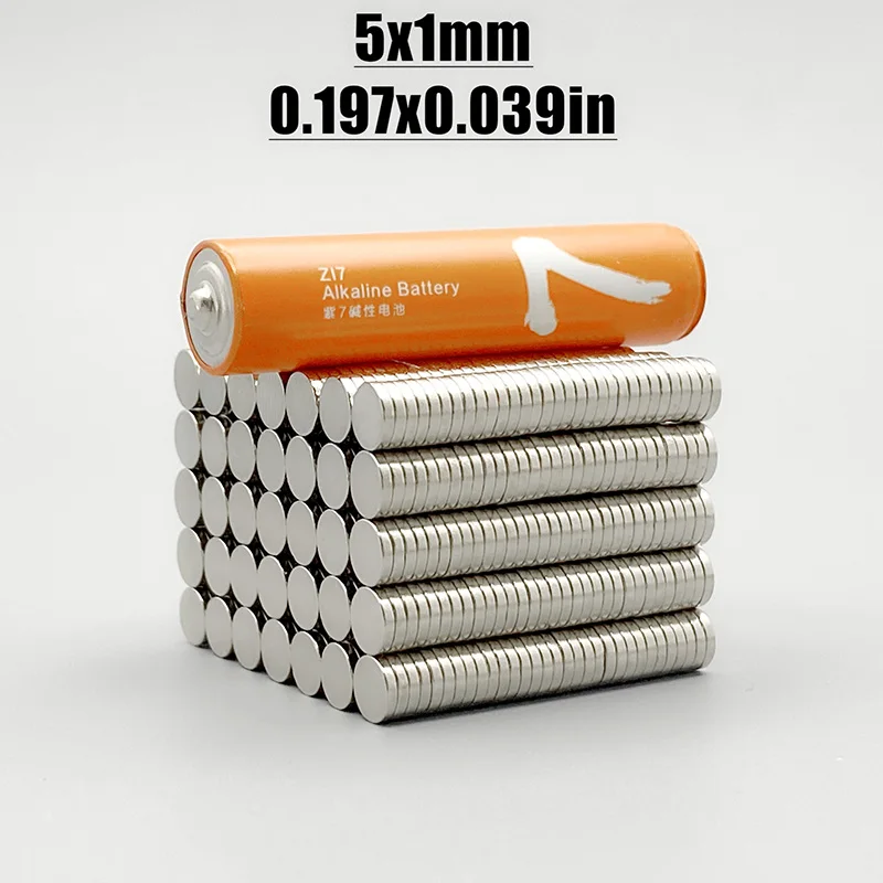 20/50/100/500/1000 Pcs 5x1 Neodymium Magnet 5mm x 1mm N35 NdFeB Round Super Powerful Strong Permanent Magnetic imanes Disc 5x1