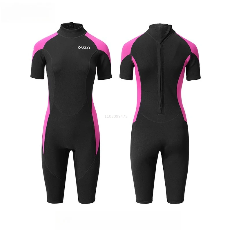 

Men Women Wetsuit 1.5mm Neopreno Wet Suits Short Sleeves Back Zip Breathable Surf Suits Scuba Diving Canoeing Rash Guards