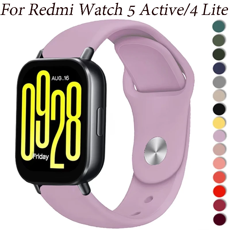 Soft Silicone Strap For Redmi Watch 5 Active Comfortable Correa For Redmi Watch 5 Lite/5 Active Bracelet Band belt For 22mm 20mm