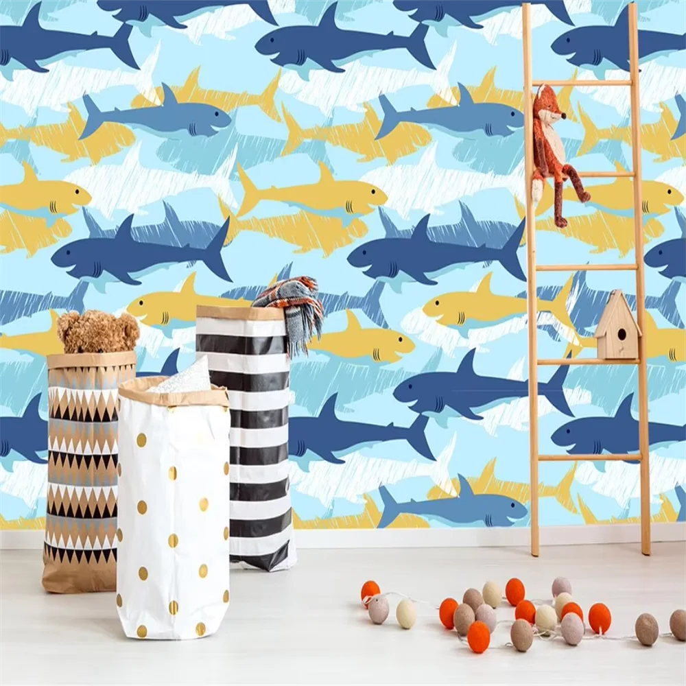 صور مخصصة جدار جدارية خلفيات لغرفة الأطفال غرفة المعيشة أريكة التلفزيون الكرتون خلفية ديكور المنزل حائط الخلفية اللوحة #5