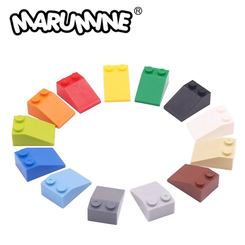 

Marumine 33 3x2 Slope Roof Bricks 30PCS MOC Classic Create Building Blocks DIY Toy Compatible With 3298 Roof Pieces Accessories