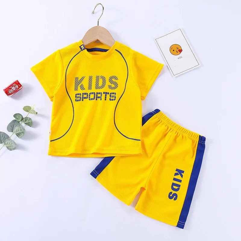 Sports Children\'s Sets Quick Drying T-shirt Shorts Sportswear Basketball Suits Kids Clothes Breathable Summer Children Clothing