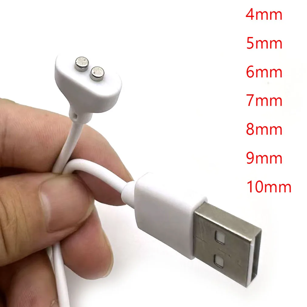 Magnetic Charging Cable 2pin Center Spacing4 /5/6/7/8/9/10mm Magnet Suctio USB Charger For Beauty Instrument Smart Device