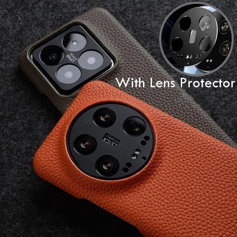 

Чехол Melkco Premium из натуральной кожи для Xiaomi 14 Ultra 14 Pro с металлической защитной пленкой для объектива камеры, роскошный твердый чехол из воловьей кожи