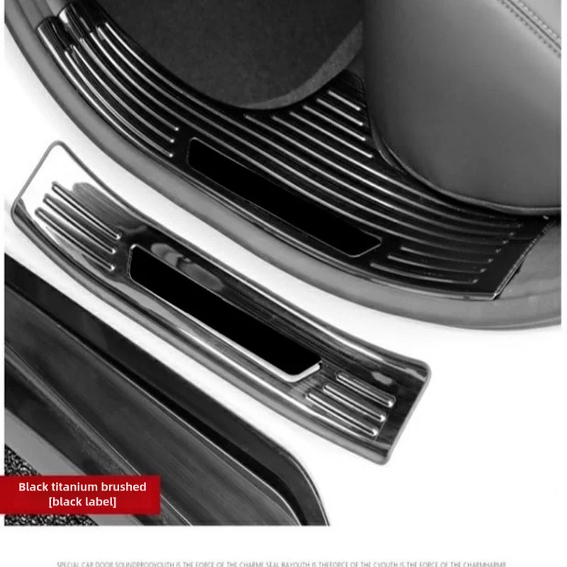 For Xpeng P7 P7+ 2022-25 Front Rear Door Sill Protector Welcome Pedal Cover Anti-drity Anti-scratch Strip Protective Accessory 6
