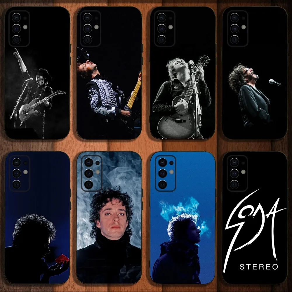 

S-Soda Stereo B-Band Phone Case For Samsung S24,S21,S22,S23,S30,Ultra,S20,Plus,Fe,Lite,Note,10,9,5G Black Soft Cover