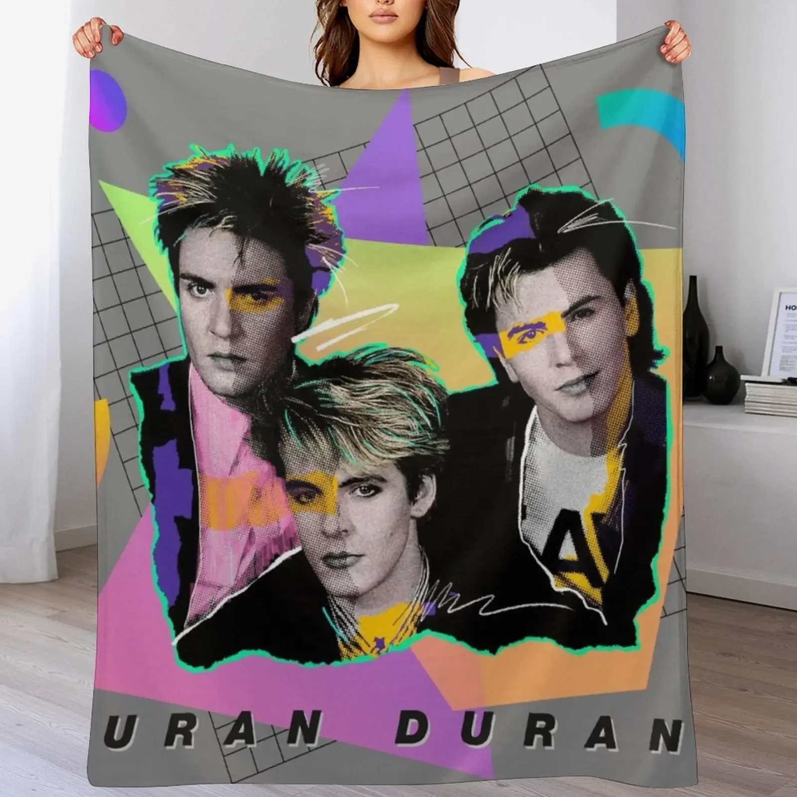 DURAN X2 80S STYLE COLORS Throw Blanket Elegant Warm Throw Blanket for Hotel Home