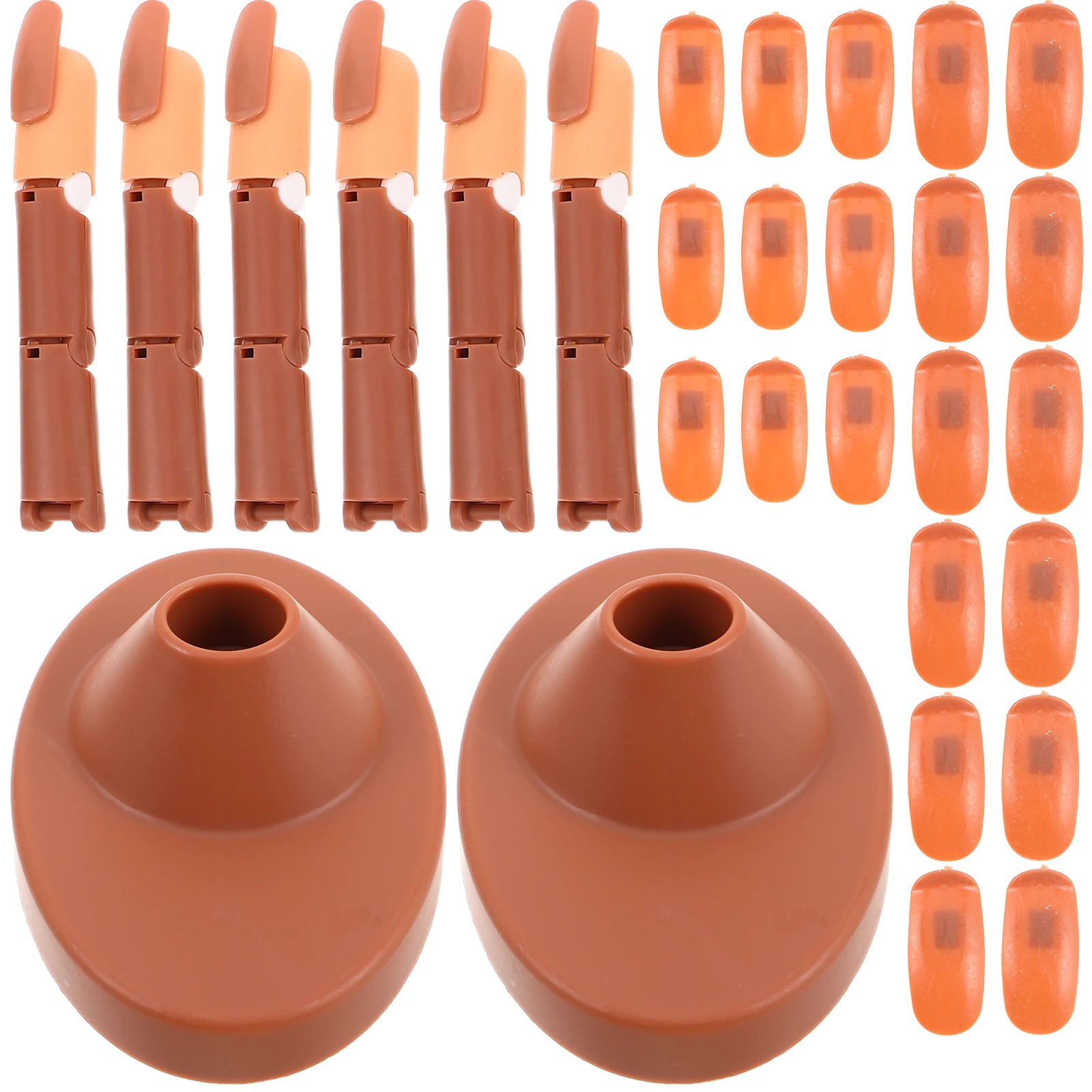 

1 set Nail Practice Prosthetic Hand Jointed Fingers Brown Base Detachable Stand Beginners Manicure Training Kit Plastic Model
