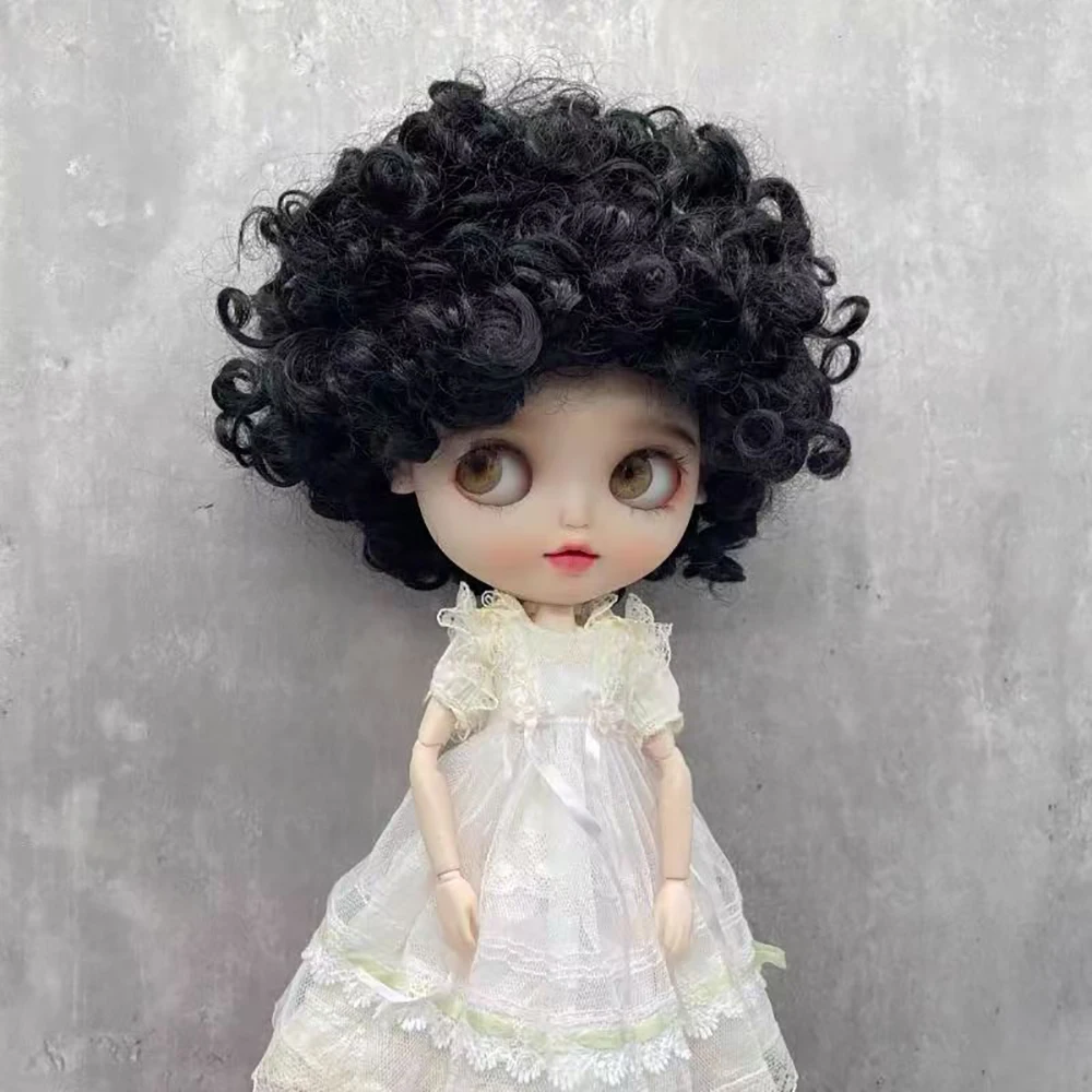 Puppenperücke mit Locken für Blythe-Puppe 1/3 1/4 BJD-Puppe, bunte Haarperücke, Puppenzubehör – Detail 1