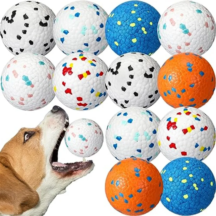 

Набор из 12 неразрушимых теннисных мячей для собак (2,9 дюйма), прочные, прыгучие, плавающие, интерактивные игрушки для агрессивных грызунов