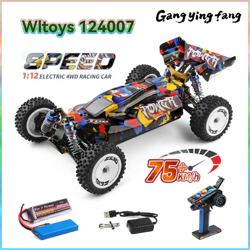 جديد WLtoys 124007 1/12 سيارة RC بدون فرشاة 4WD 75KM/H يد واحدة 2.4G التحكم عن بعد سباق على الطرق الوعرة الانجراف ألعاب أطفال أولادي هدية للأطفال