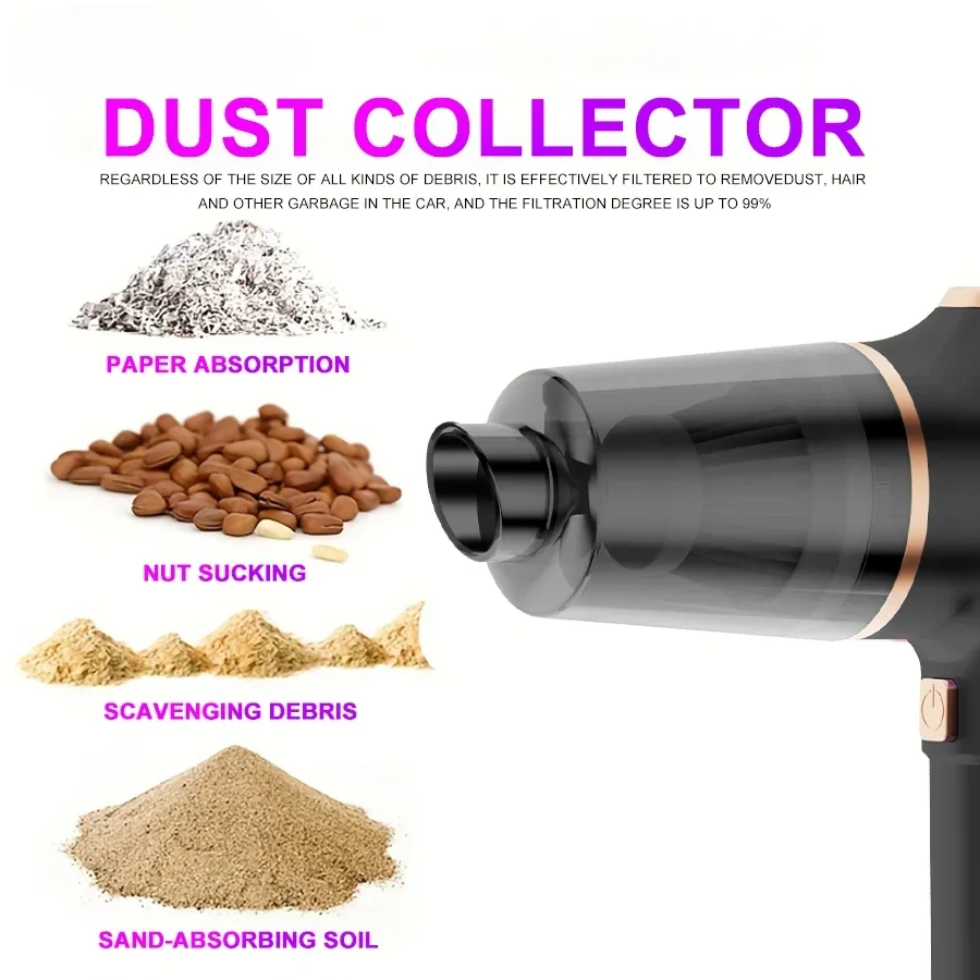 45000r/min 5 in1 車の掃除機ポータブルロボットクリーナードライウェット両用自動車車載家電
