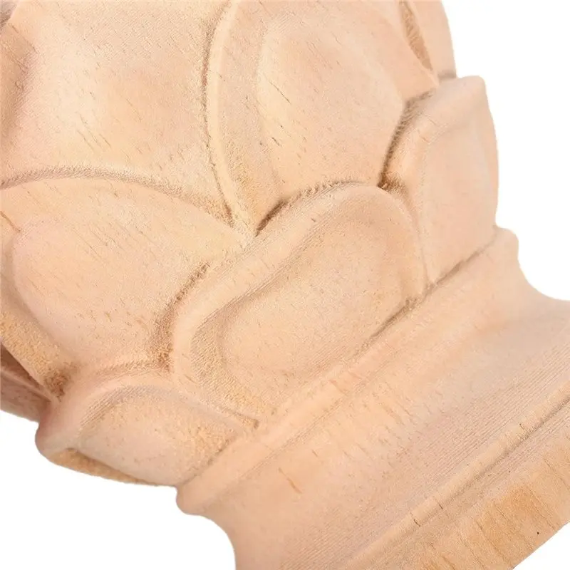 【ALLOWANCE】Wood Finial Topper For Interior Stairs 8X10cm Solid Wood Staircase Finial Ornaments Decorative Handrail Post Top