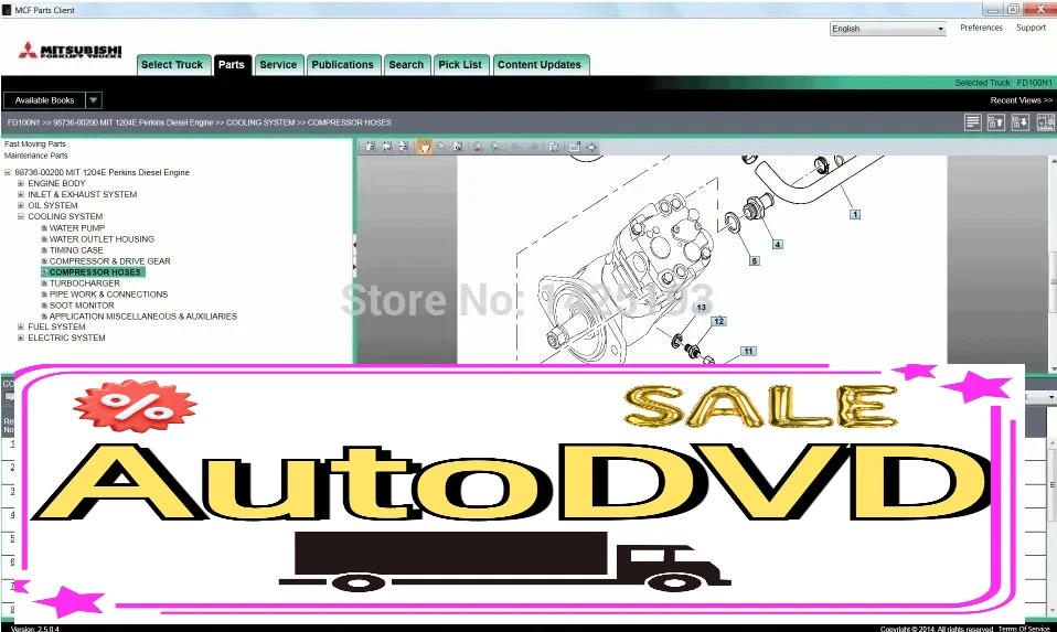 

АвтоDVD ForkLift Trucks 2024 (MCFA) для каталога запасных частей Mitsubishi