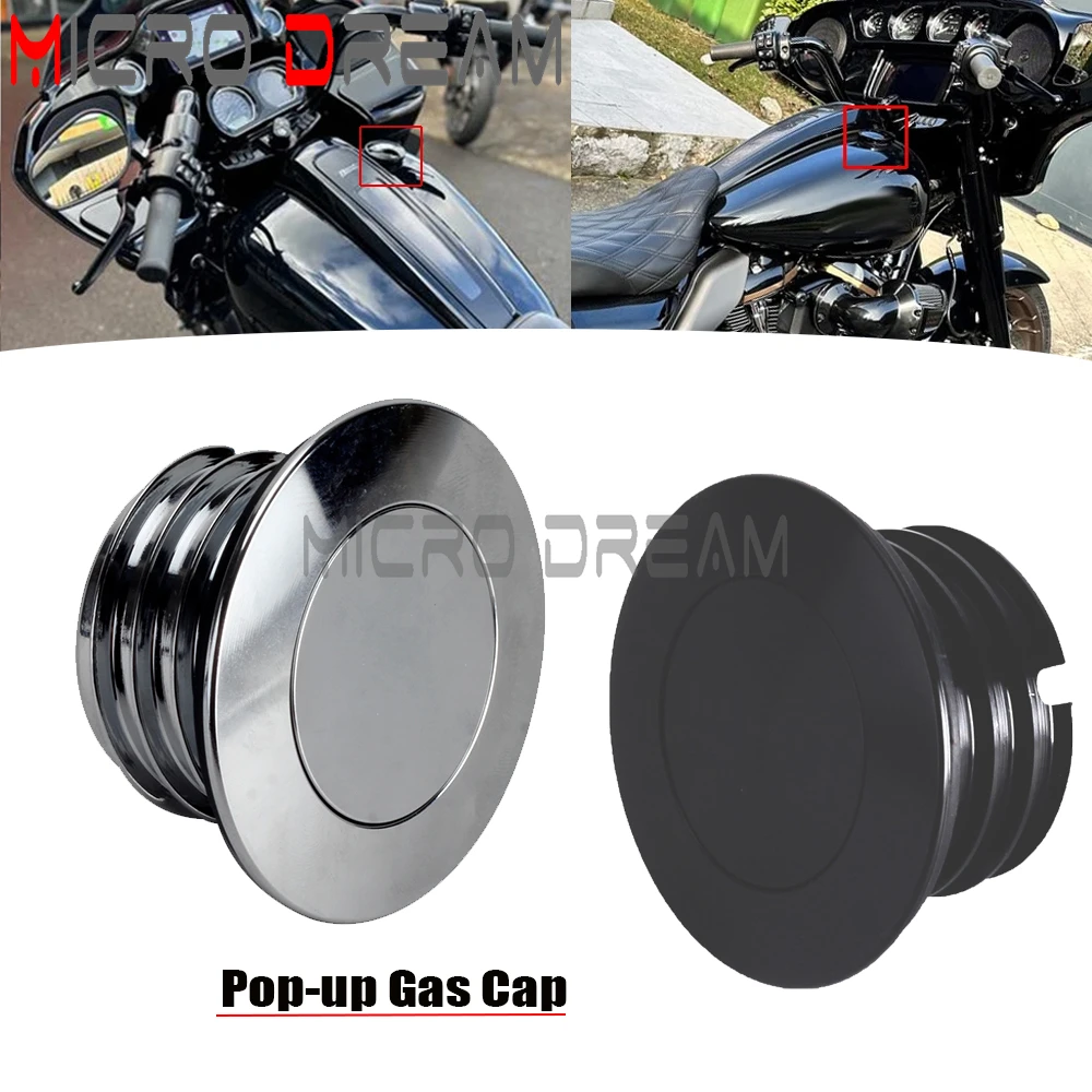 Aluminum Fuel Tank Pop Up Gas Cap For Harley Touring Road Glide CVO FLTRXSE FLTRXS FLTRXST Street Glide ST FLHXST FLHXS 21-23