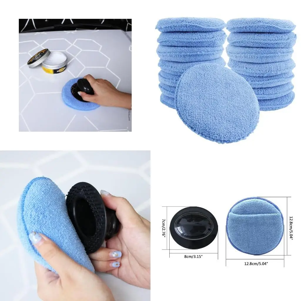 

31BC Car Care Microfiber Wax Appalator Pads с/без пальца для любого автомобильного грузовика