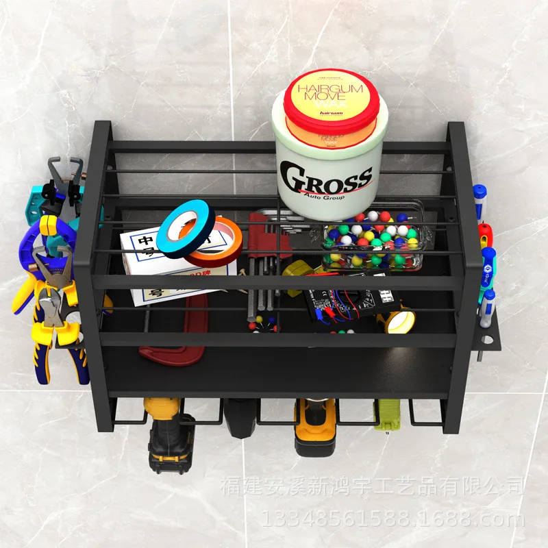 Power Tool Rack Wall-mounted Hardware Storage Holder Electric Drill Screwdriver Wrench Tools Organizer Multifunction Tools Rack