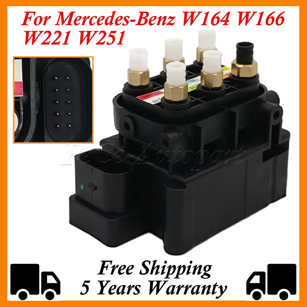 Air Suspension Solenoid Valve Block For Mercedes-Benz W164 W166 W221 W251 A2123200358 1663200204 A251320005 2123200358