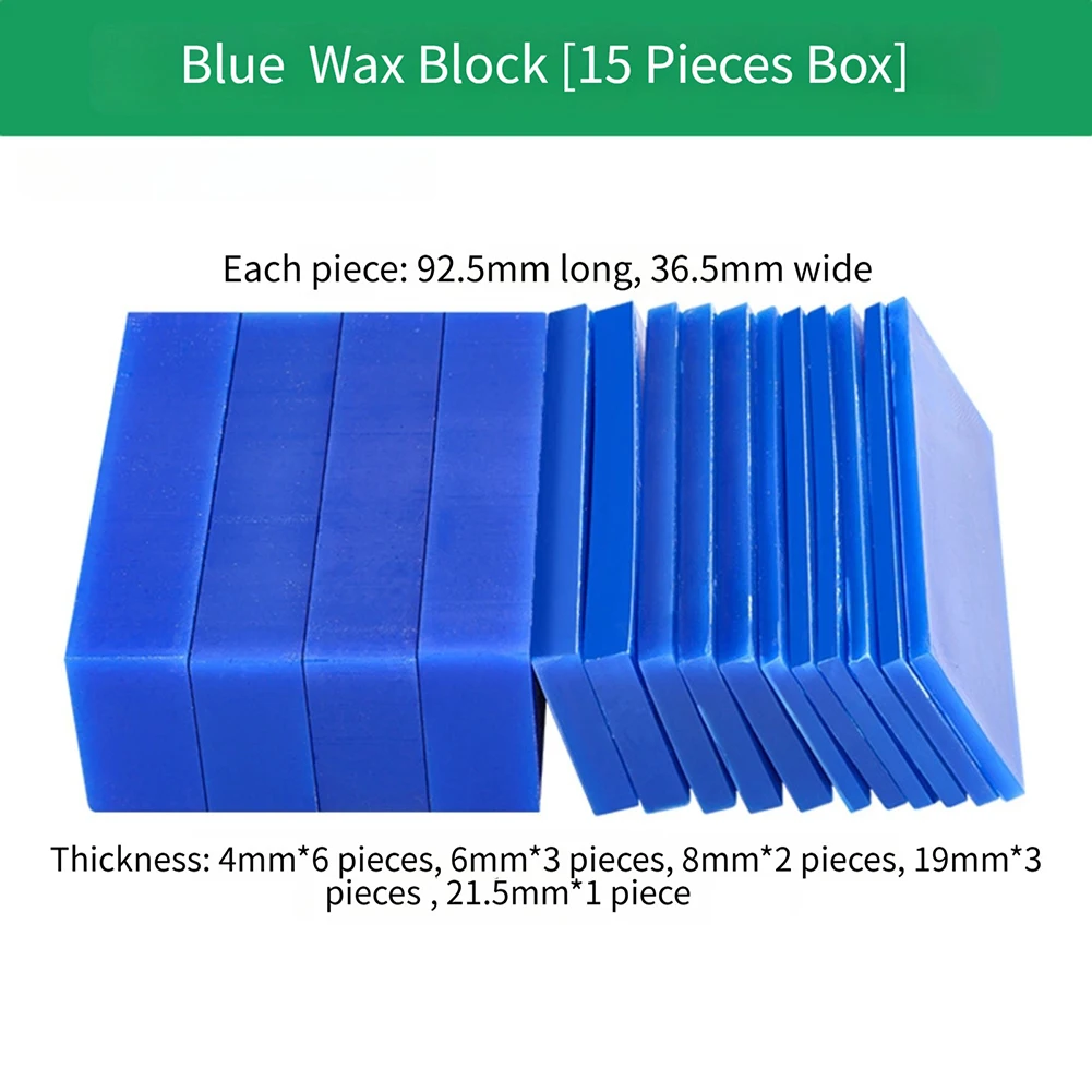 Jewelry Crafting Wax Block Blue Green 14 x 9.2 x 3.6 cm Carving Wax Slices for Lost Wax Casting Ring and Bracelet Design
