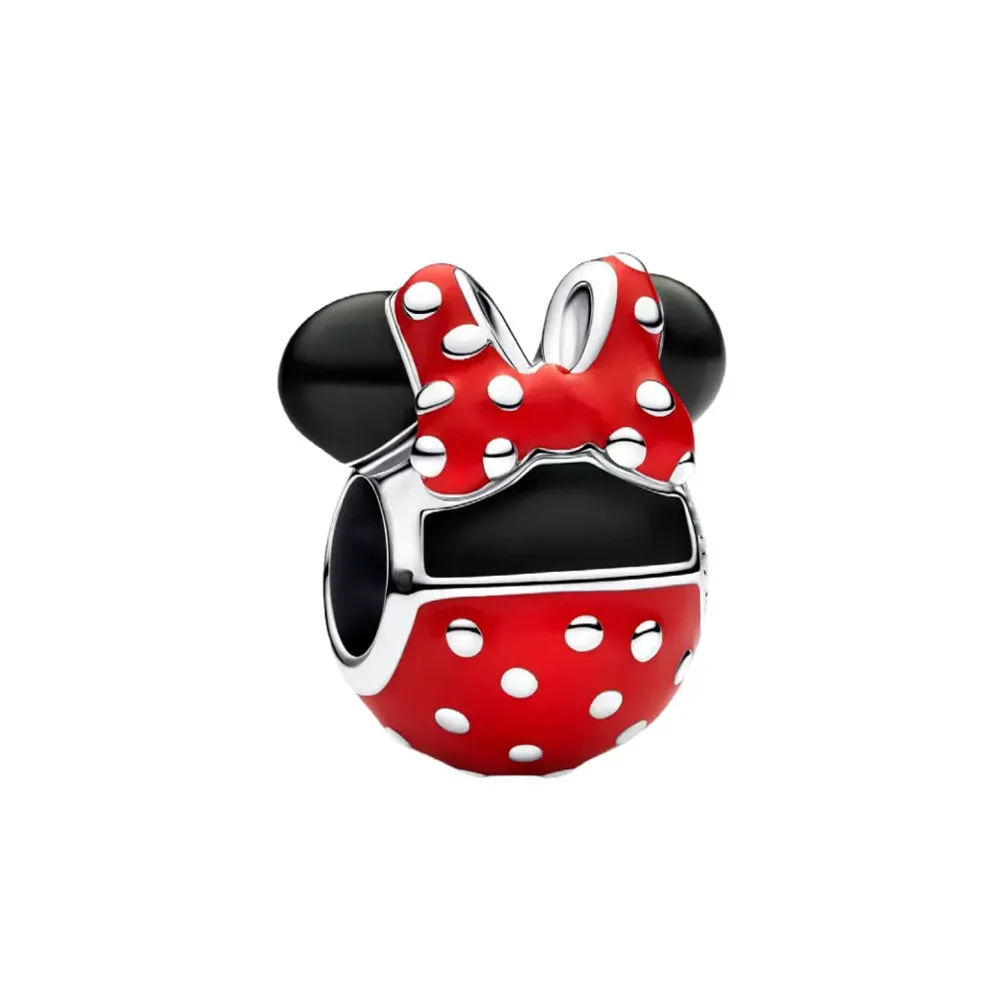 حار بيع 925 الفضة الكرتون الحيوان ماوس قلادة بها خرزات مناسبة لأوروبا الأصلي سوار DIY بها بنفسك اكسسوارات مجوهرات رائعة