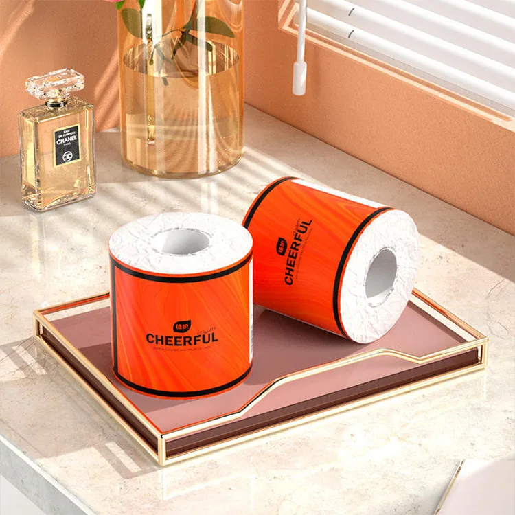 Thiened 5 Layers Wooden Core Toilet Paper 27 Rolls Home Use Hygienic Hand Towel Paper Box Wholes Price Batoom Tissue