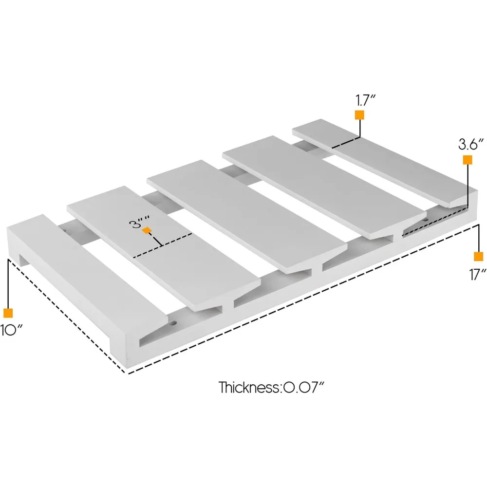 4-Section Under Cabinet Wood Stemware Rack with 12 Glass Storage, White Finish, 10 Inch Deep