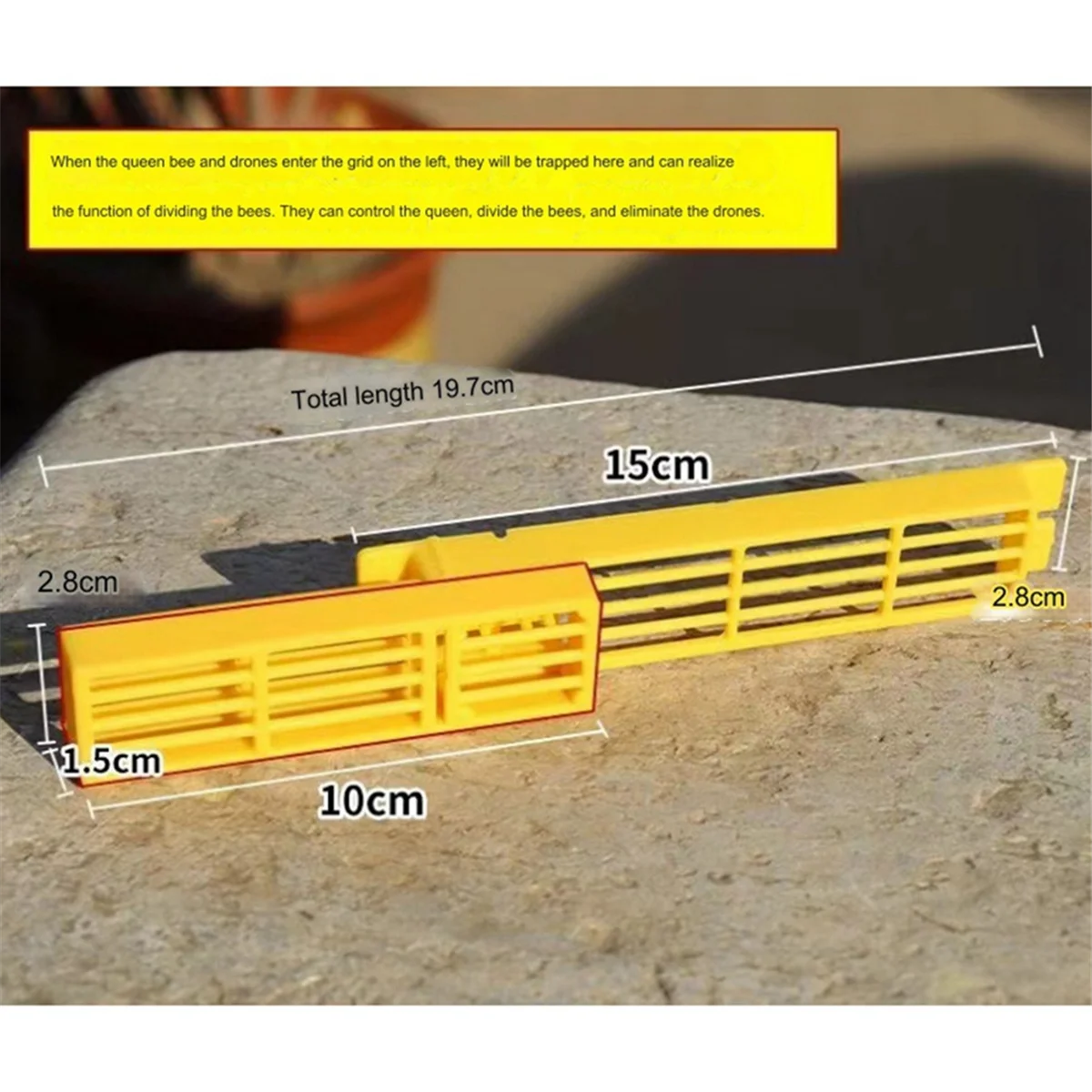 MHWY Design Small Bee Queen Entrance Gate Anti Flying Reducer Closer Porch Hive Also Use for Swarm Colony Release Drone Bee