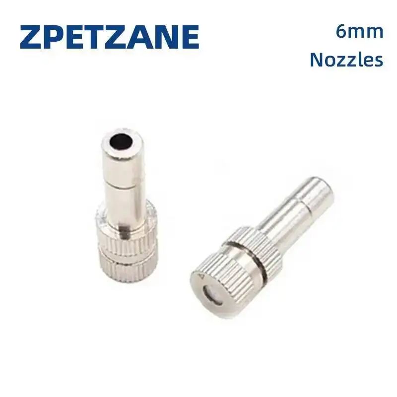 

5 шт. 6 мм насадки для низкого давления 0,2 ~ 0,8 мм тонкое распыление латунные распылители для орошения дезинфекция Охлаждение туман