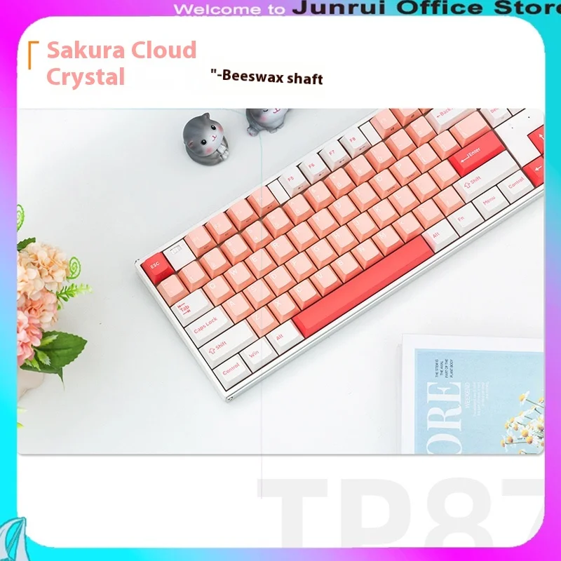 Iyx Aiyan Tp87 Transparent High-Value Mechanical Gaming Keyboard Three-Mode Wireless Hot-Swap Hifi Metal Gaming 87 Keys