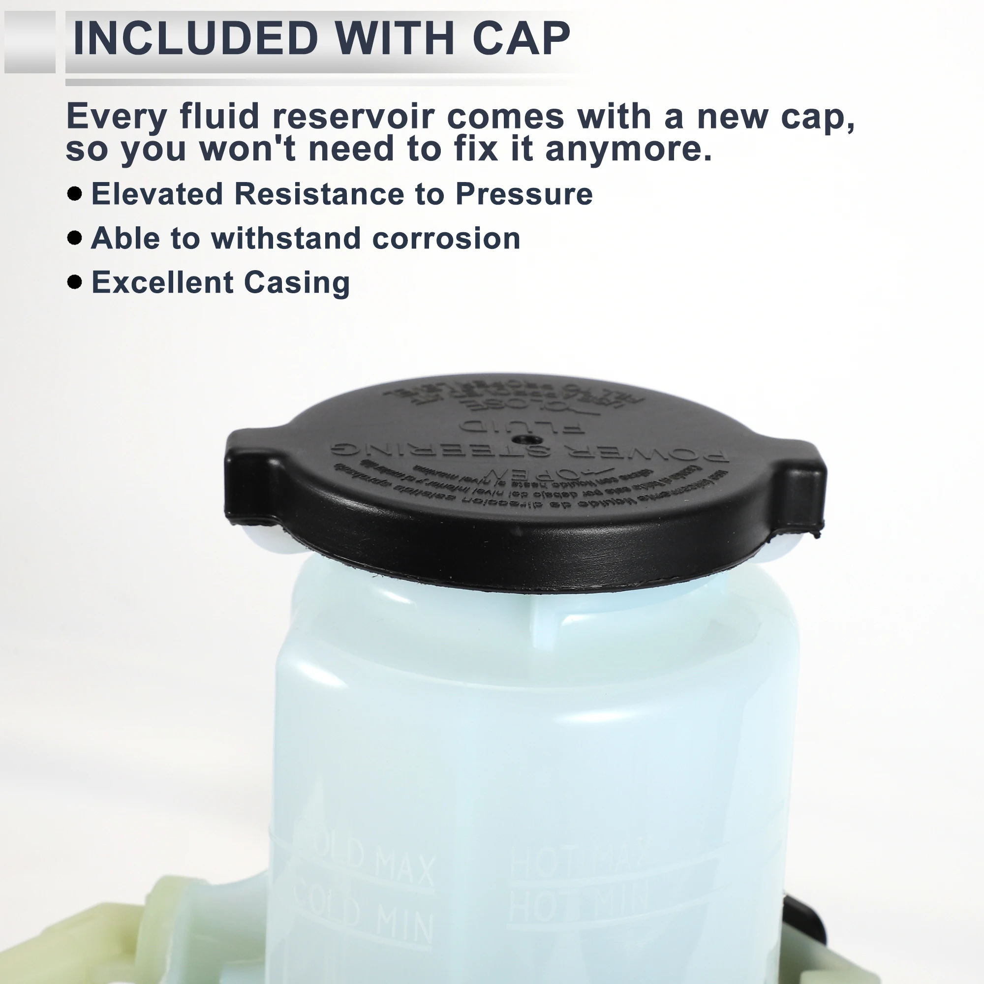 UXCELL Reservoir Kemudi Daya untuk Toyota Tacoma 2005-2019 No.4436004010 1 Buah Krem