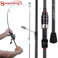 Sougayilang Casting Spinning Fishing Rod 1.8-2.1m UltraLight Carbon Fiber Rod 3/4Section with EVA Handle Baitcasting Fishing Rod
