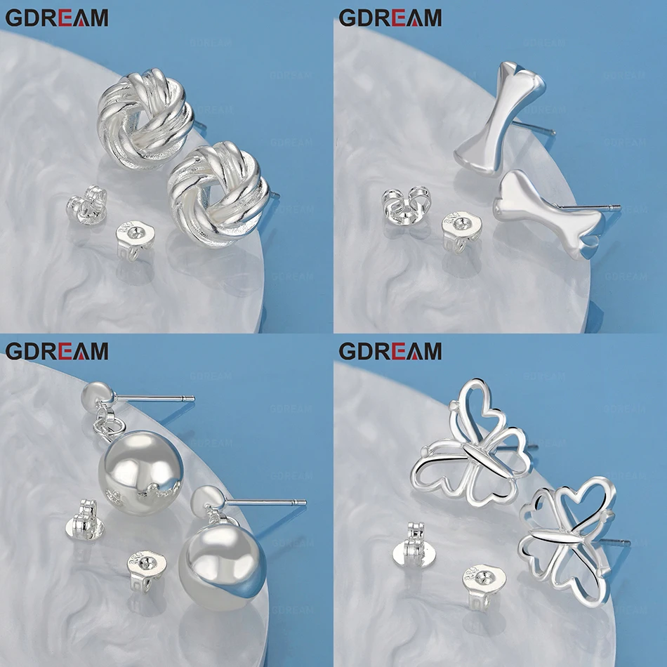 

GDREAM серьги из стерлингового серебра 925 пробы с костями, женские ретро индивидуальные аксессуары, вечерние украшения