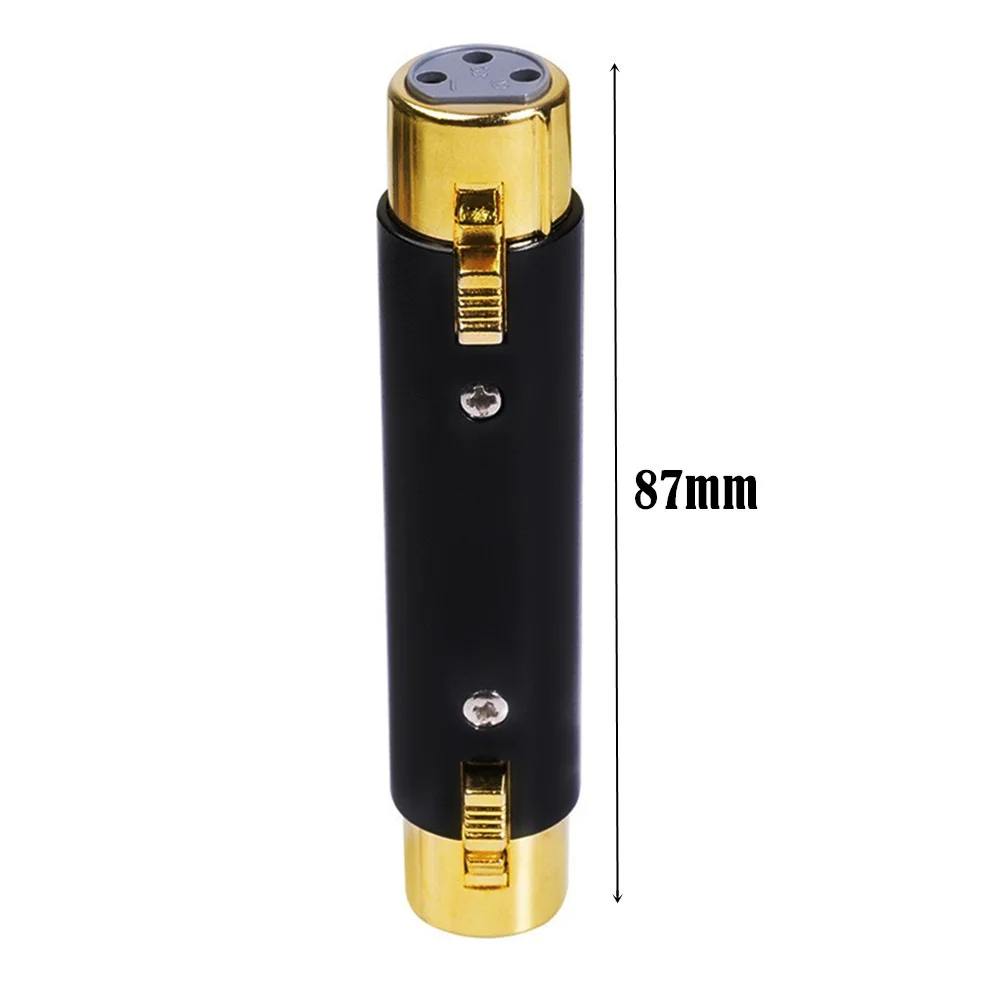 Gold Plated XLR 3Pin Female to Female Plug Adapter 3 Core Compatible with Microphone Mixing Console Canon Microphone Audio Cable