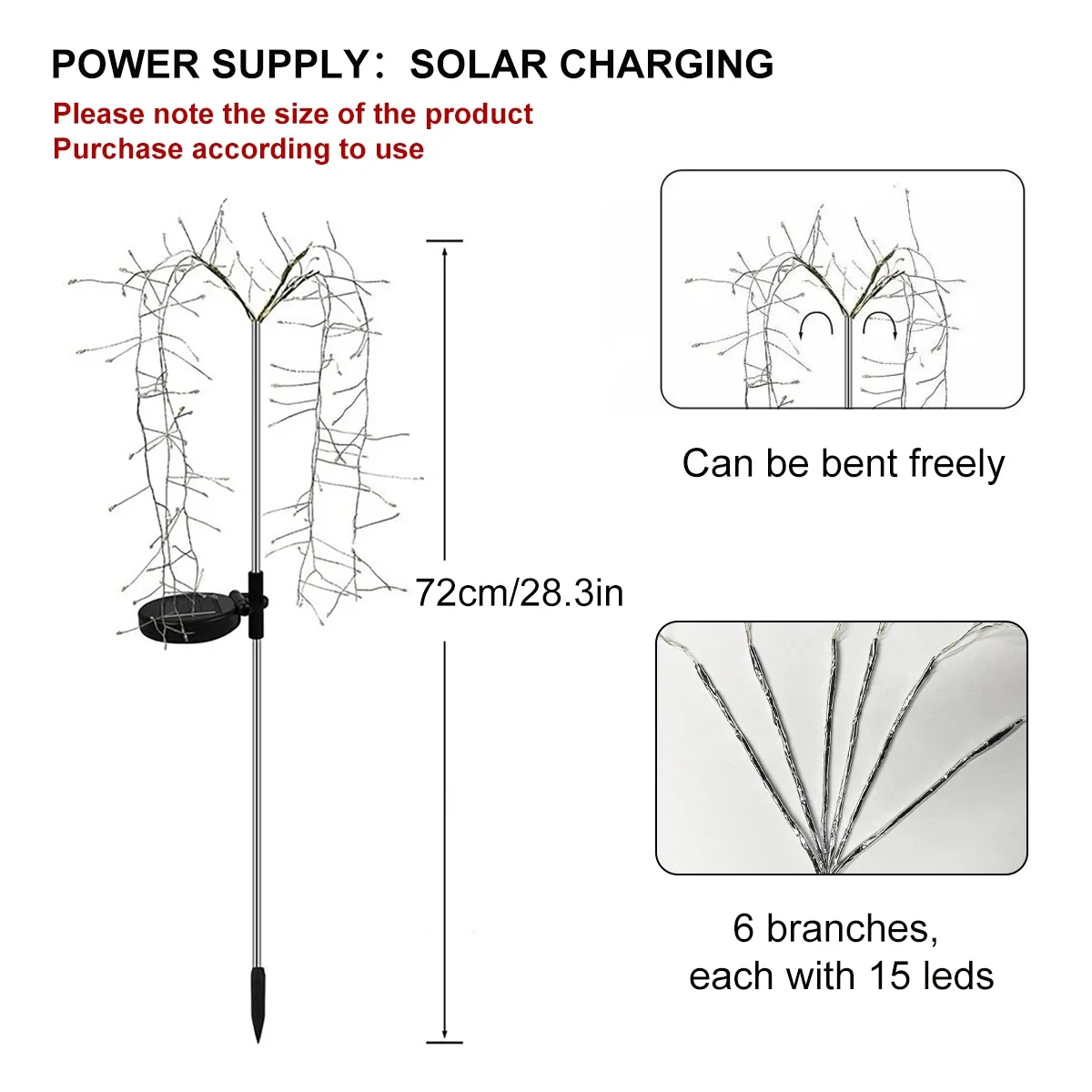 LED Outdoor Solar Fireworks Light Waterproof LED Light Fairy Light Courtyard Garden Lawn Lighting Decoration Outside lights Pond