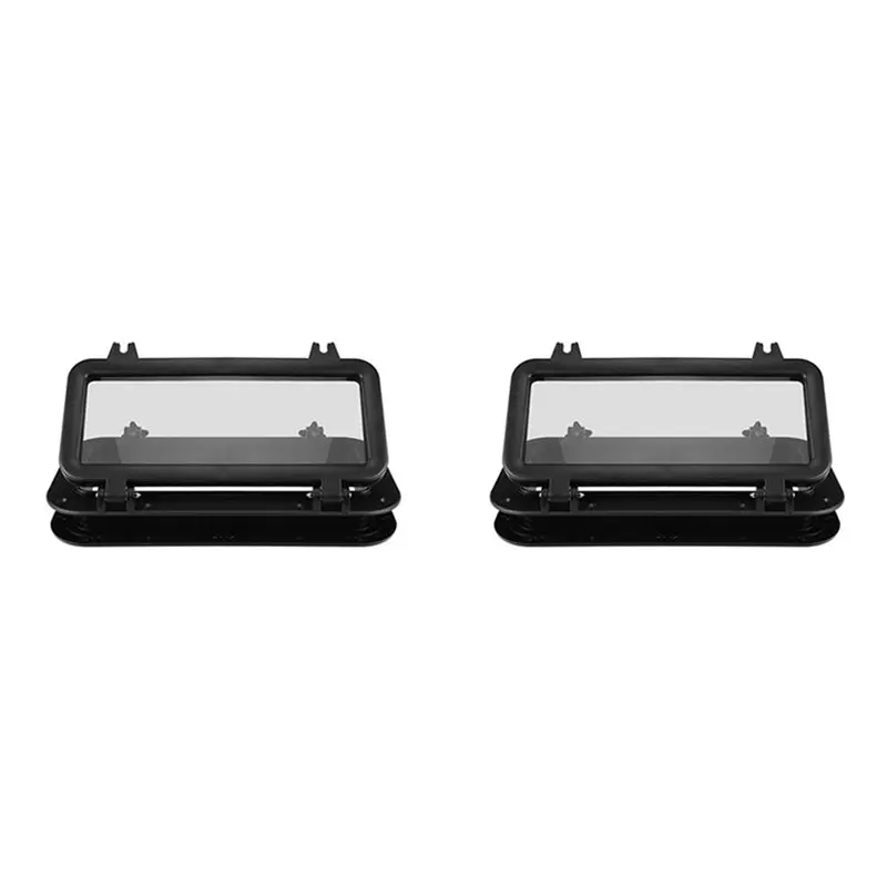 【SPECIAL】2X Marine Yacht Boat Portholes RV Skylights Decorative Windows Watertight Windows Rectangular Boat Windows