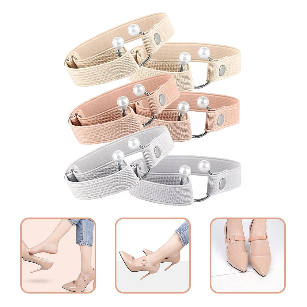 

3Pairs Replaceable Ankle Straps for High Heels Creative Decorative Accessories Female Supply Non-Skid Easy to Bend