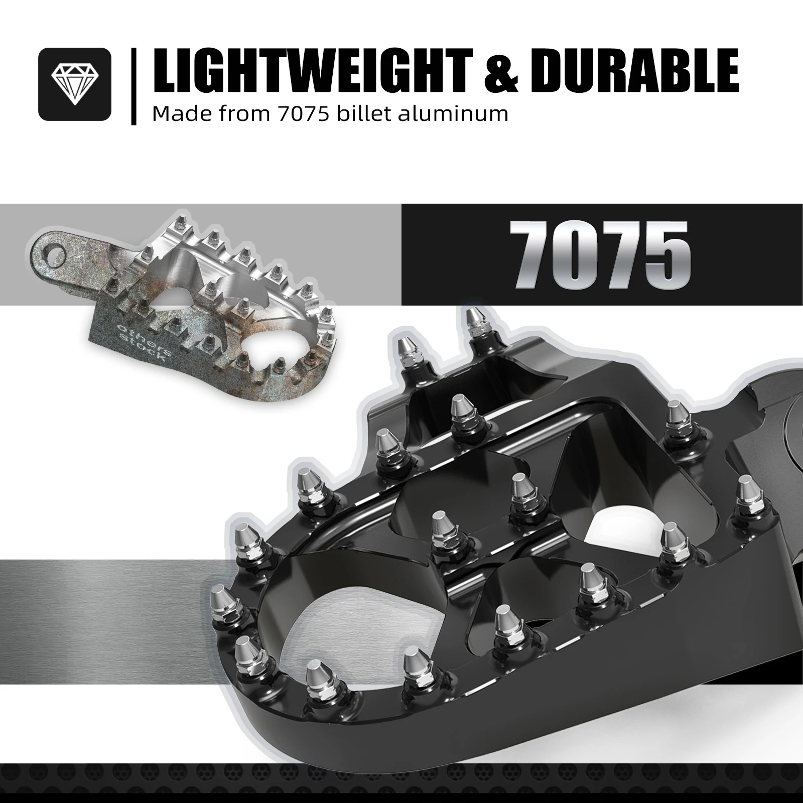 NICECNC لـ Husqvarna TE 300 TE 250 FE 250 FE 350 FE 450 501 2014-2016 TC125 FC 250 FC 450 2014-2015 موسع أوتاد القدم مسند القدمين