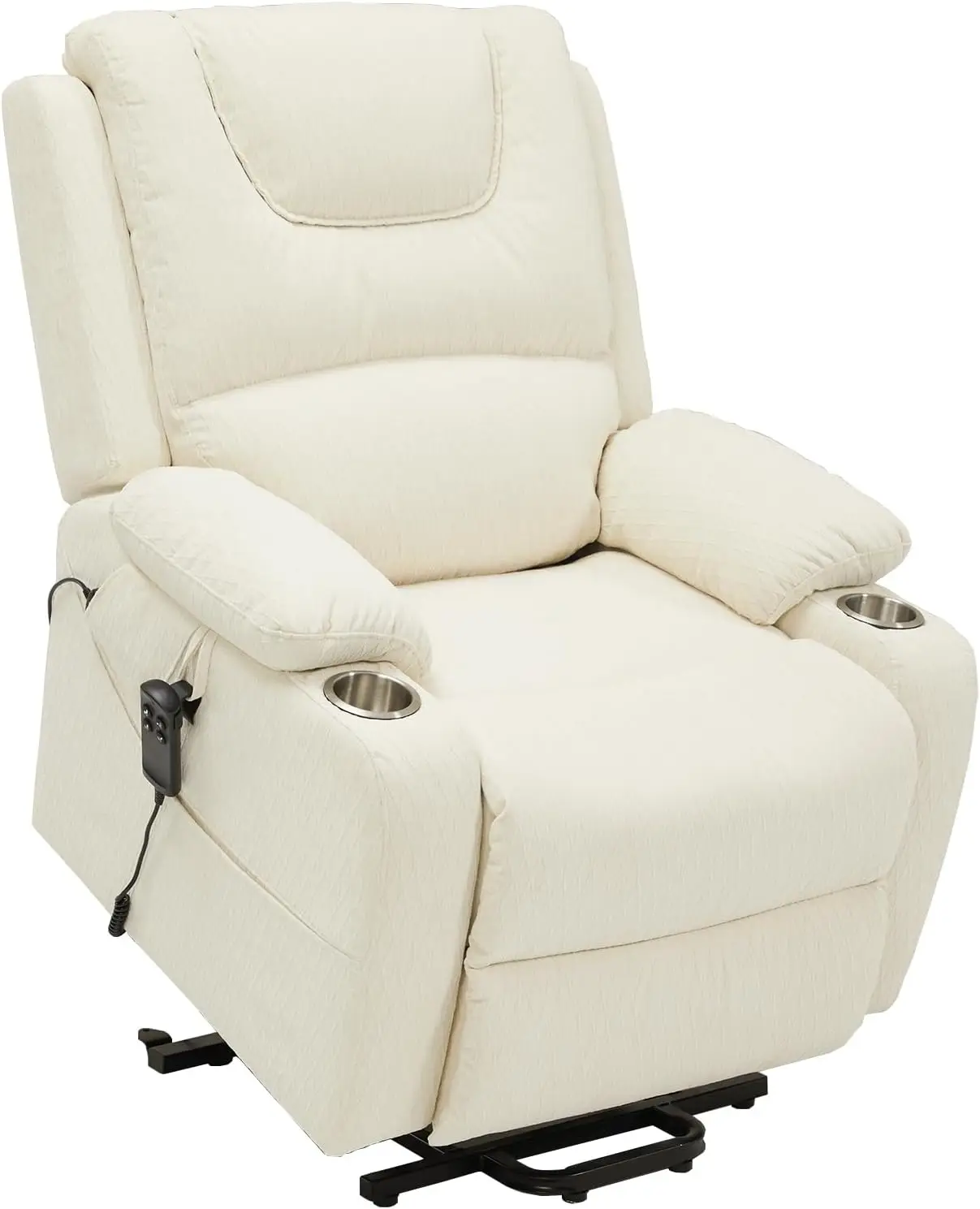 Büyük Güç Kaldırma Recliner Lay Düz Sandalye Isı Masajlı Çift Motorlu Kaldırma Sandalyeleri Elektrikli Asansör Recliner Sandalyeler