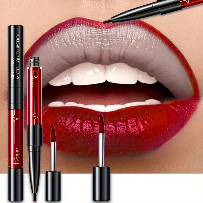 Waterproof Long Lasting Lip Liner Pencil, High Pigment Smooth Matte Lip Liner, Sweatproof Non-Fading Lip Contour Makeup