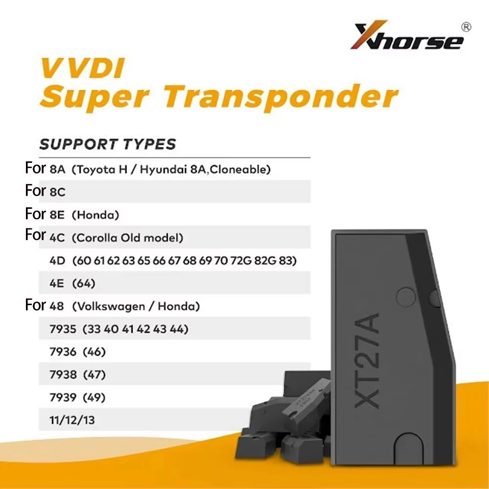 

10pcs/Lot Xhorse VVDI Super Chip XT27A01 XT27A66 Transponder for VVDI2 VVDI Mini Key Tool